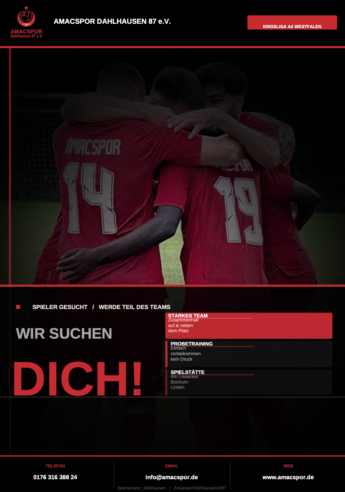Amacspor Spieler gesucht Flyer